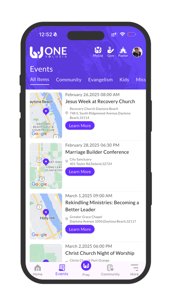 Detailed Event Information Including Device Map Link and "Add to Calendar" Function